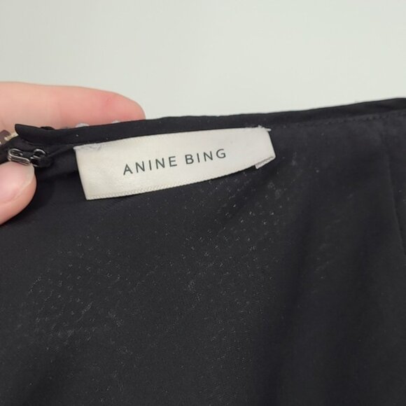 Anine Bing Angie Antique Silver Sequin Mini Dress Women's Cocktail Size XS - Picture 9 of 15